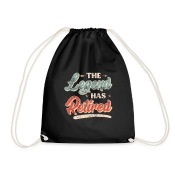 The legend retires - Drawstring Bag - black - Front