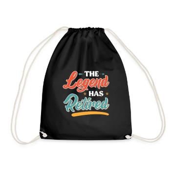 The legend retires - Drawstring Bag - black - Front