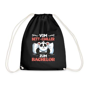 Vom Bett Chiller zum Bachelor 2023 - Turnbeutel - Schwarz - Vorne