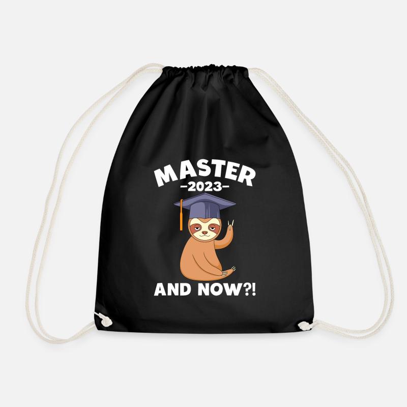 Master 2023 and now? Master's degree - Drawstring Bag - black