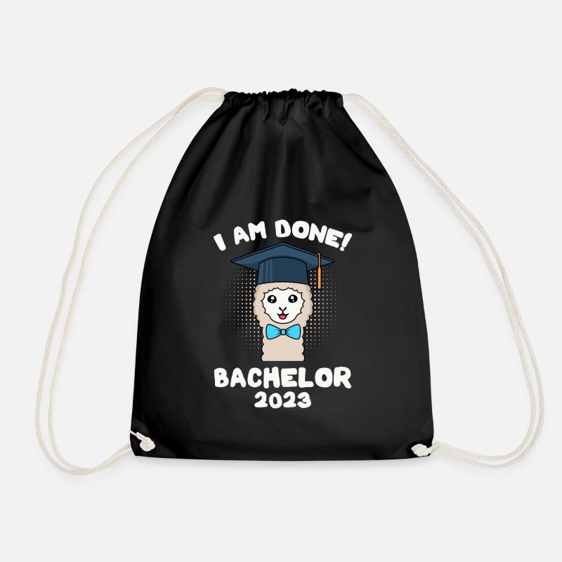 Bachelor 2023 Ich habe fertig Bachelor Abschluss - Turnbeutel - Schwarz