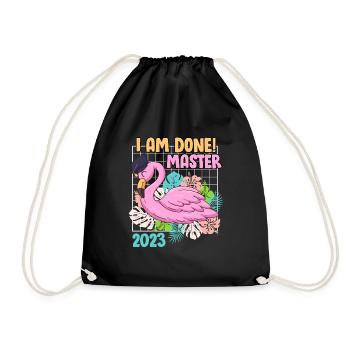 I finished Master's degree 2023 Master's degree - Drawstring Bag - black - Front