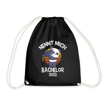 Nennt mich Bachelor 2023 - Turnbeutel - Schwarz - Vorne