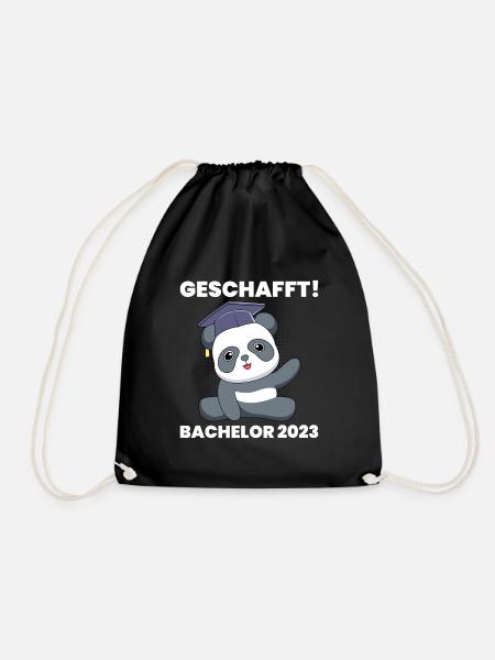 Geschafft Bachelor 2023 Bachelor Abschluss - Turnbeutel - Schwarz