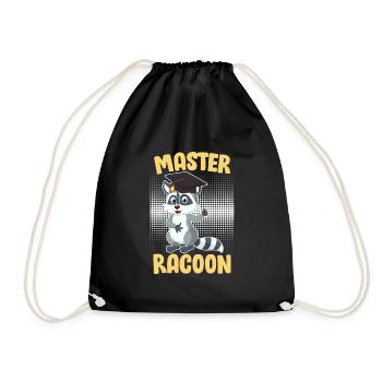 Master Racoon 2023 Master Degree - Drawstring Bag - black - Front