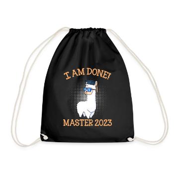 I finished Master 2023 - Drawstring Bag - black - Front