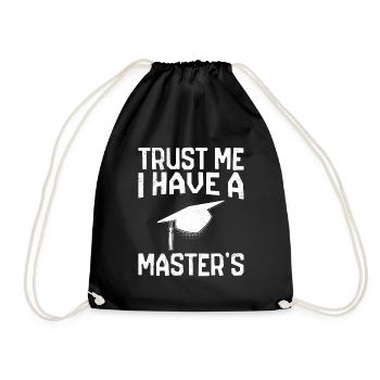 Croyez-moi, j’ai une maîtrise - Sac de sport léger - noir - Devant