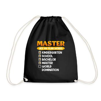 Kindergarten School Bachelor Master Degree - Drawstring Bag - black - Front