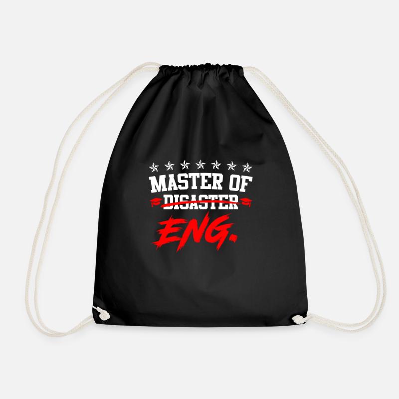 Ich bin Master of Disaster Master of Engineering - Turnbeutel - Schwarz