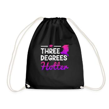 Three Degrees Bachelor Master Doctoral Degree - Drawstring Bag - black - Front