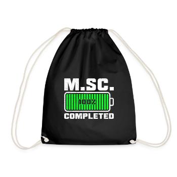 Loading complete Masterabschluss Master of Science - Turnbeutel - Schwarz - Vorne