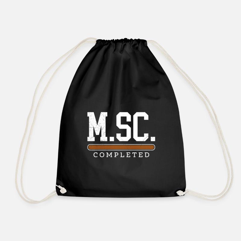 M.Sc completed Master Abschluss Master of Science - Turnbeutel - Schwarz