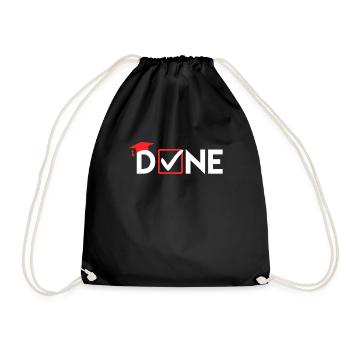 Master Thesis DONE Master Degree - Drawstring Bag - black - Front