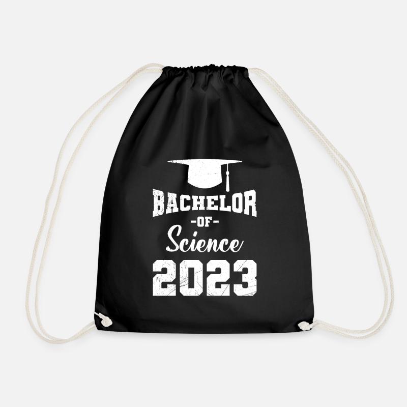 Bachelor of Science 2023 Bachelor Degree - Drawstring Bag - black