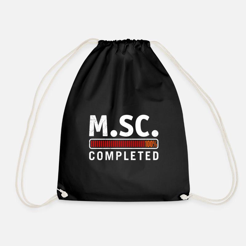 M.Sc completed Master Abschluss Master of Science - Turnbeutel - Schwarz