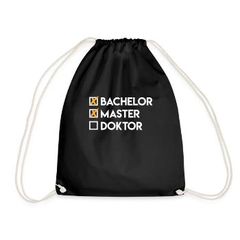 Liste de contrôle Bachelor Master Doctorat - Sac de sport léger - noir - Devant