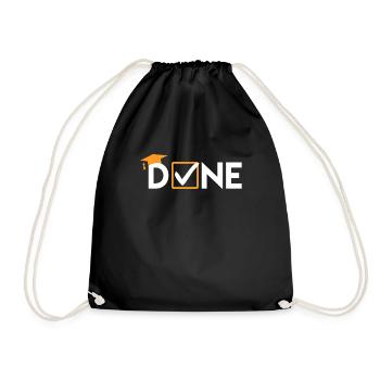 Master Thesis DONE Master Degree - Drawstring Bag - black - Front
