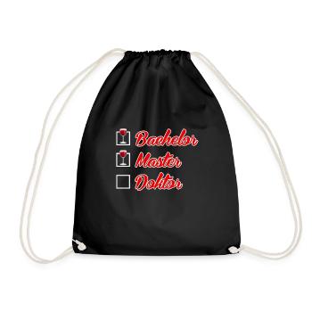 Liste de contrôle Bachelor Master Docteur Doctorat - Sac de sport léger - noir - Devant