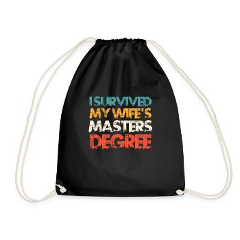 J’ai survécu à la maîtrise de Mme - Sac de sport léger - noir - Devant