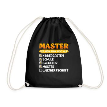 Kindergarten School Bachelor Master Degree - Drawstring Bag - black - Front