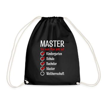 Kindergarten World Domination Master's Degree - Drawstring Bag - black - Front