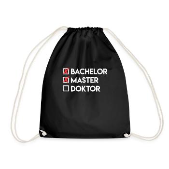 Liste de contrôle Bachelor Master Doctorat - Sac de sport léger - noir - Devant
