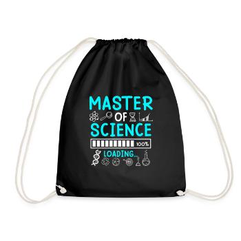 Master Degree Master Thesis Master of Science - Drawstring Bag - black - Front