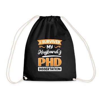 Le doctorat de mon mari survit au doctorat - Sac de sport léger - noir - Devant