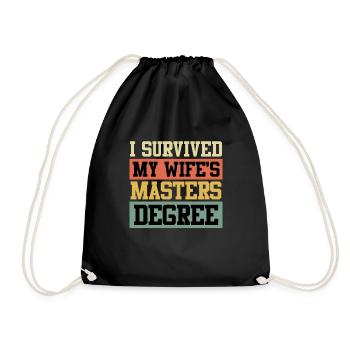 Survécu Ma femme a une maîtrise - Sac de sport léger - noir - Devant