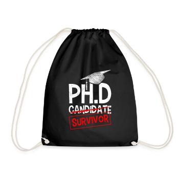 Ph.D J’ai survécu J’ai un doctorat - Sac de sport léger - noir - Devant