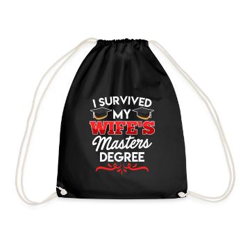 Survécu Ma femme a une maîtrise - Sac de sport léger - noir - Devant