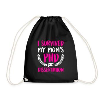 My Mom is a Doctor Degree Doctorate - Drawstring Bag - black - Front