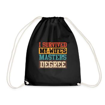 Survécu Ma femme a une maîtrise - Sac de sport léger - noir - Devant