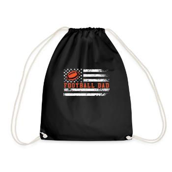 USA Patriot Football Dad - Turnbeutel - Schwarz - Vorne
