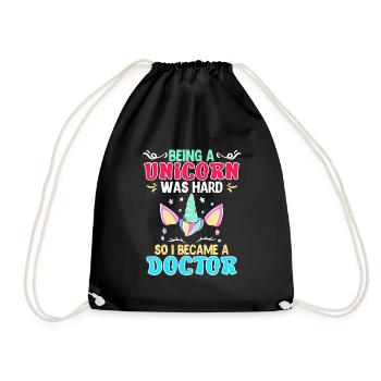Être une licorne était difficile Docteur Doctorat - Sac de sport léger - noir - Devant