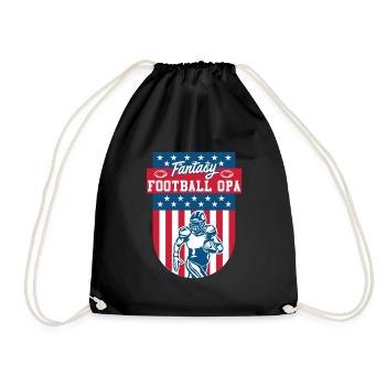 Fantasy Football Grandpa Grandfather Fantasy Football - Drawstring Bag - black - Front