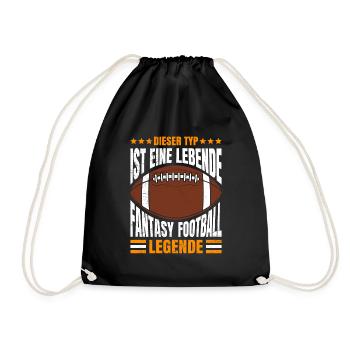 Dieser Typ ist eine lebende Fantasy Football - Turnbeutel - Schwarz - Vorne