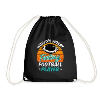 Schlechtester Fantasy Football Spieler - Turnbeutel - Schwarz - Vorne