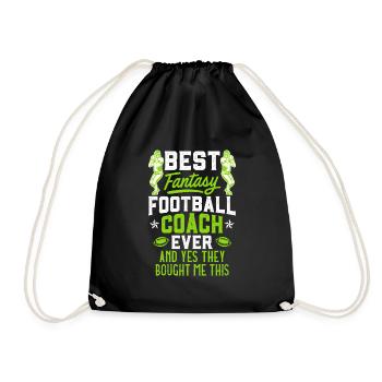 Best Fantasy Football Coach - Drawstring Bag - black - Front