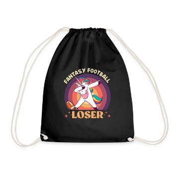 Fantasy Football Loser Unicorn Fantasy Football - Drawstring Bag - black - Front