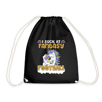 I suck at fantasy football - Drawstring Bag - black - Front