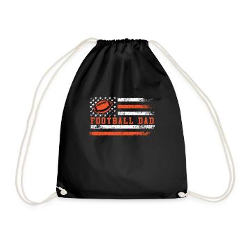 USA Patriot Football Dad - Turnbeutel - Schwarz - Vorne