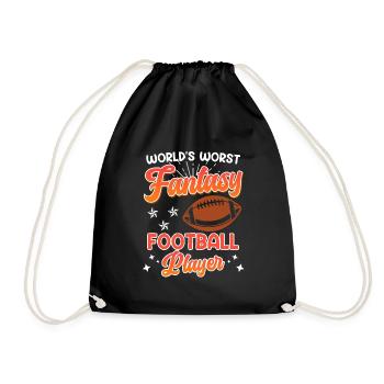 Schlechtester Fantasy Football Spieler - Turnbeutel - Schwarz - Vorne