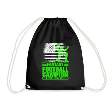 Fantasy Football Champ Champion Fantasy Football - Drawstring Bag - black - Front