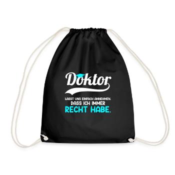 Doctorat J’ai toujours raison - Sac de sport léger - noir - Devant