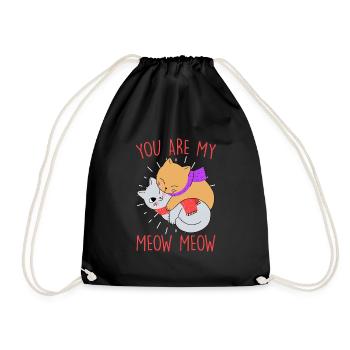 Amour de chat J’aime mon chat Saint-Valentin - Sac de sport léger - noir - Devant