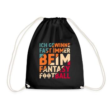 Je gagne presque toujours au football Fantasy - Sac de sport léger - noir - Devant