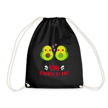 Ehepaar Liebespaar Avocado Liebe Valentinstag - Turnbeutel - Schwarz - Vorne