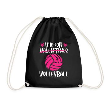 V signifie Volleyball Love Valentine’s Day - Sac de sport léger - noir - Devant