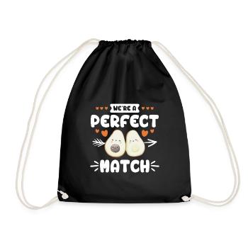 Nous sommes un couple parfait Chers végétaliens - Sac de sport léger - noir - Devant